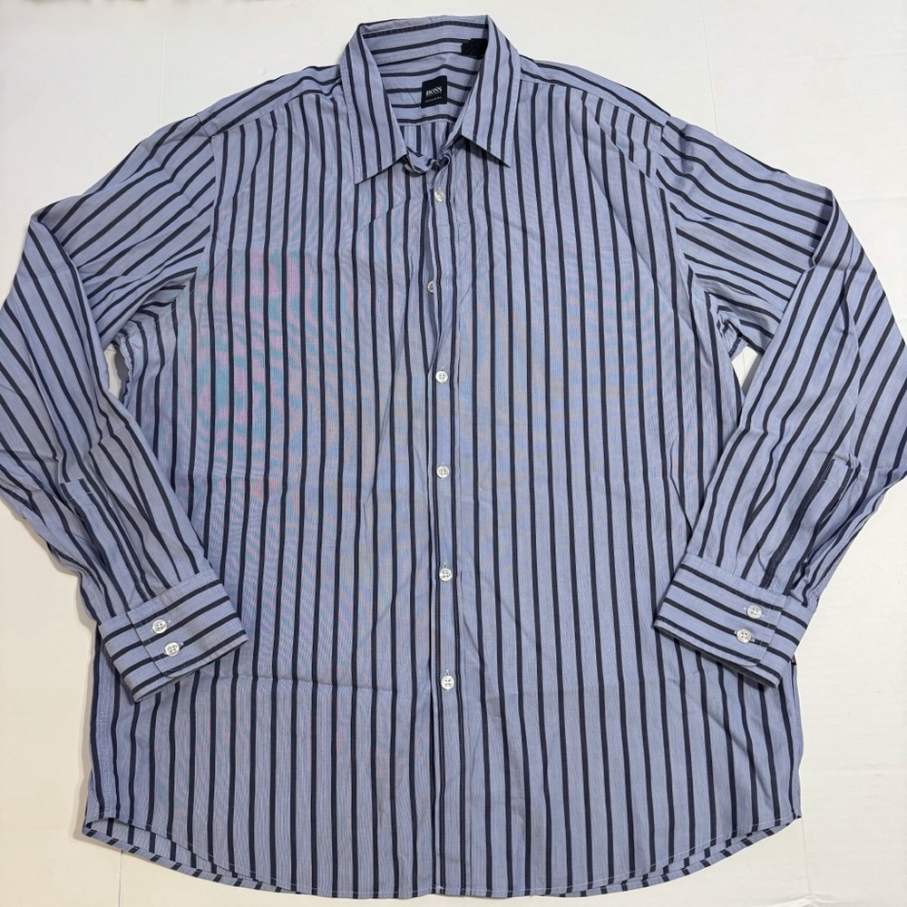 Hugo Boss Men’s Regular Fit Striped Button-Down Shirt